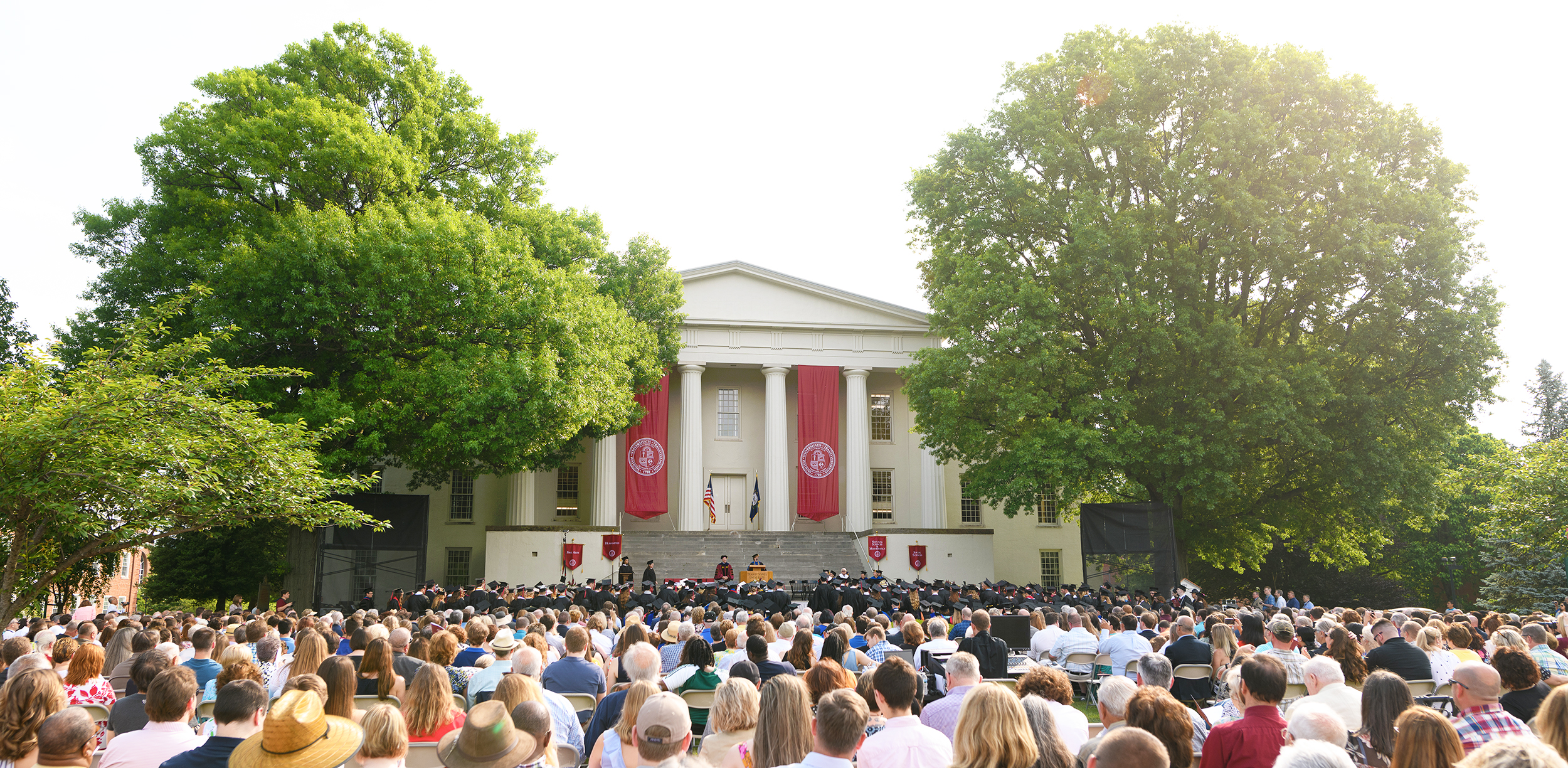 commencement audience in front of Old Morrison