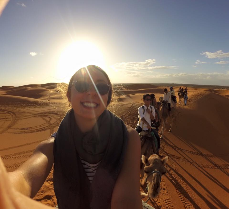 student on camel