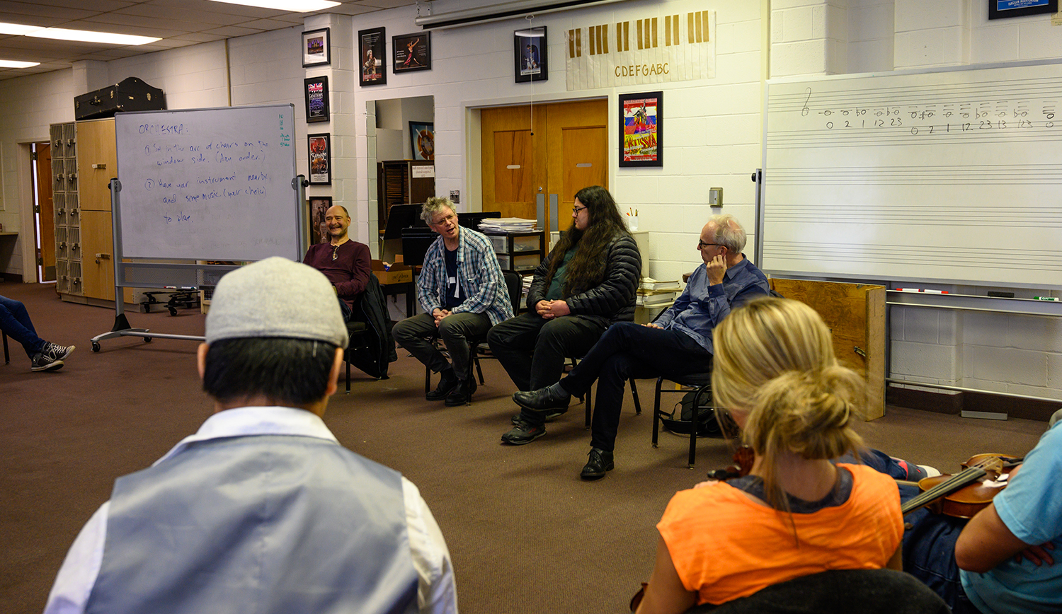 Transylvania student musicians learn from ultimate chamber music pioneers: the Kronos Quartet
