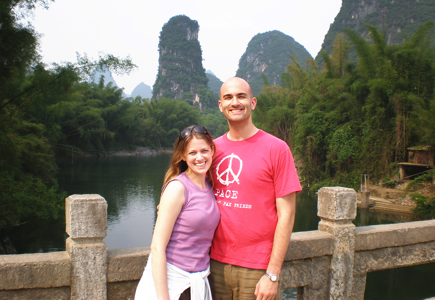 Hess and wife in China