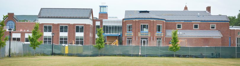 campus center construction site from rear