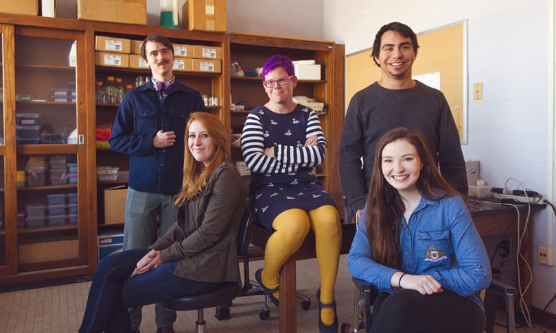 professor Fox with students