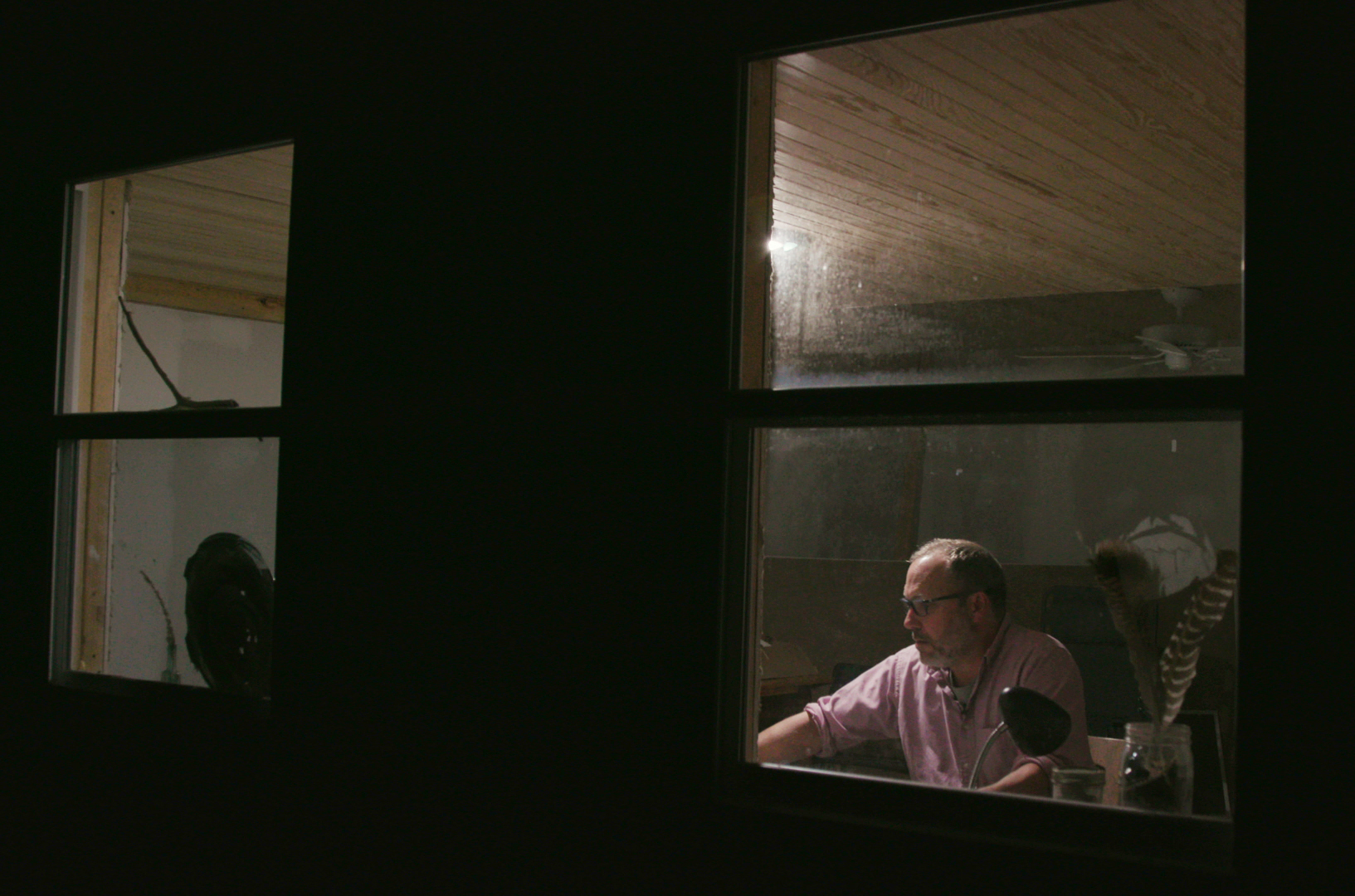 manning through window