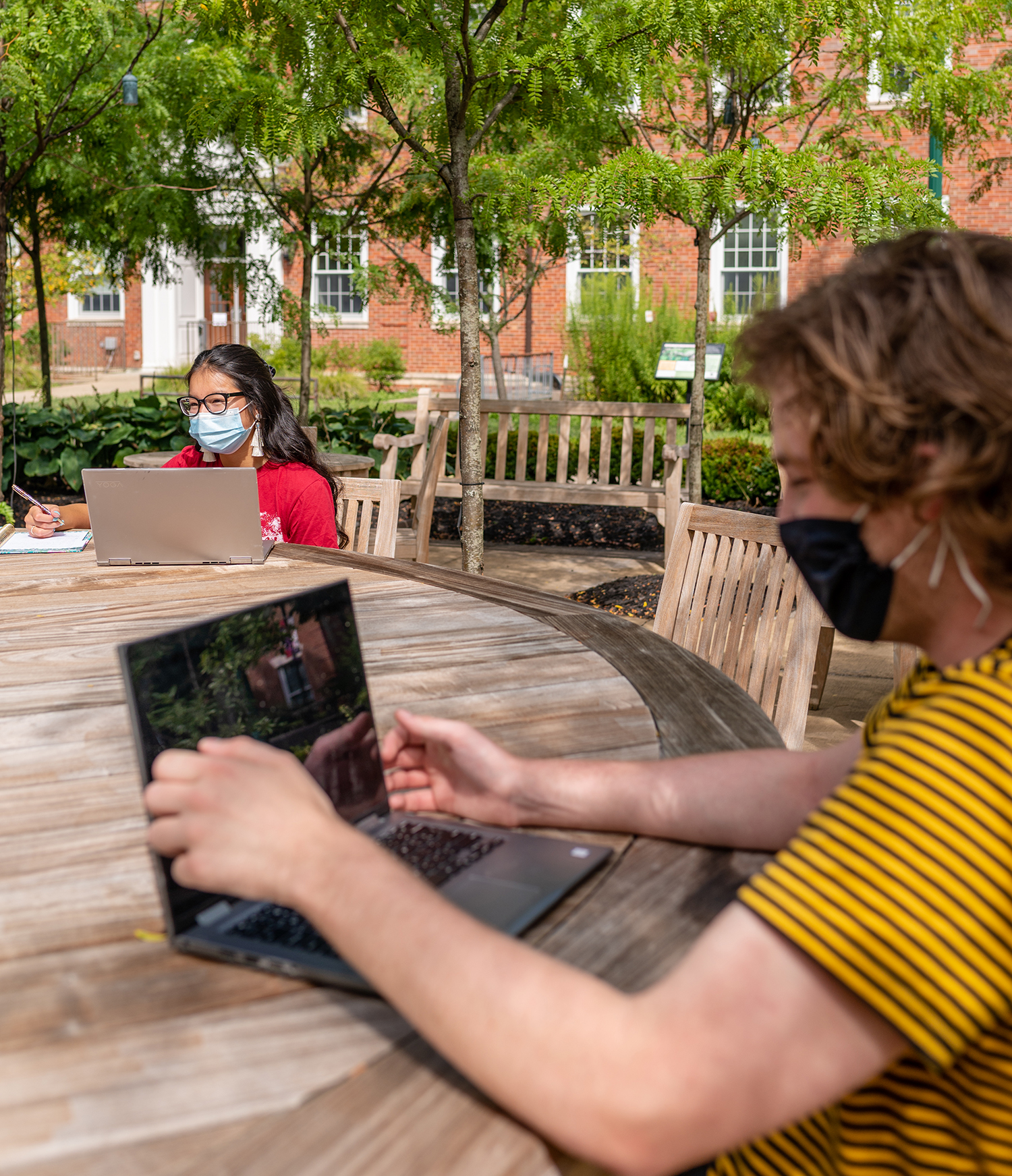 students with laptops