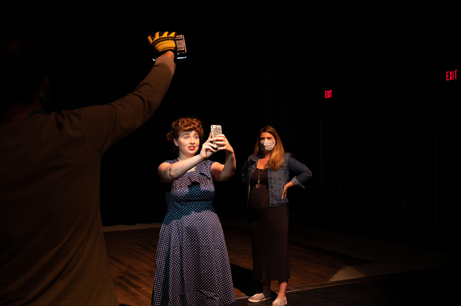 filming on stage