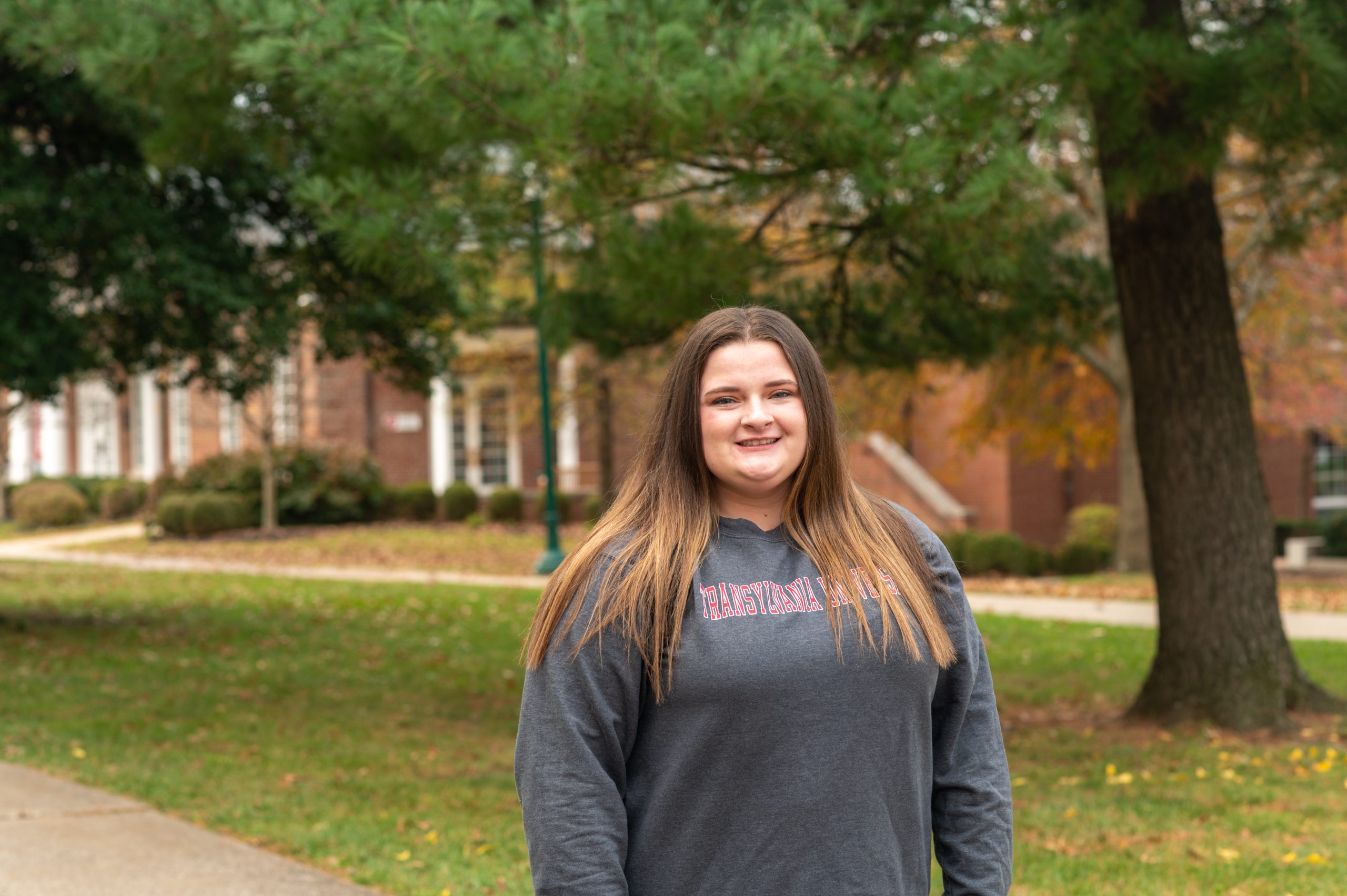 A Transylvania University student on the campus where she found a tight-knit community