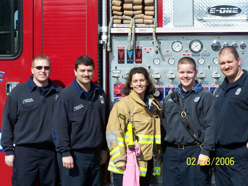 Chilton with other firefighters