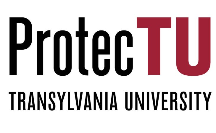 A graphic design that says ProtecTU Transylvania University