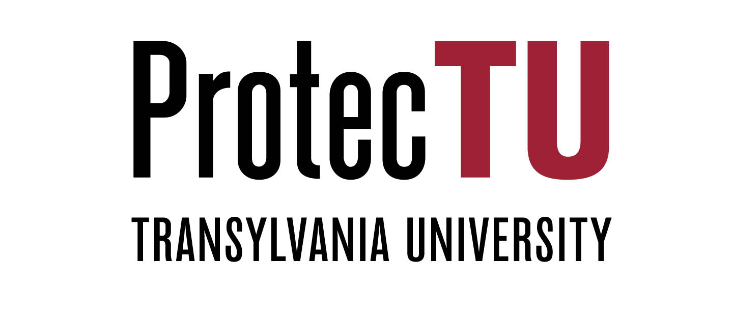 A graphic design that says ProtecTU Transylvania University