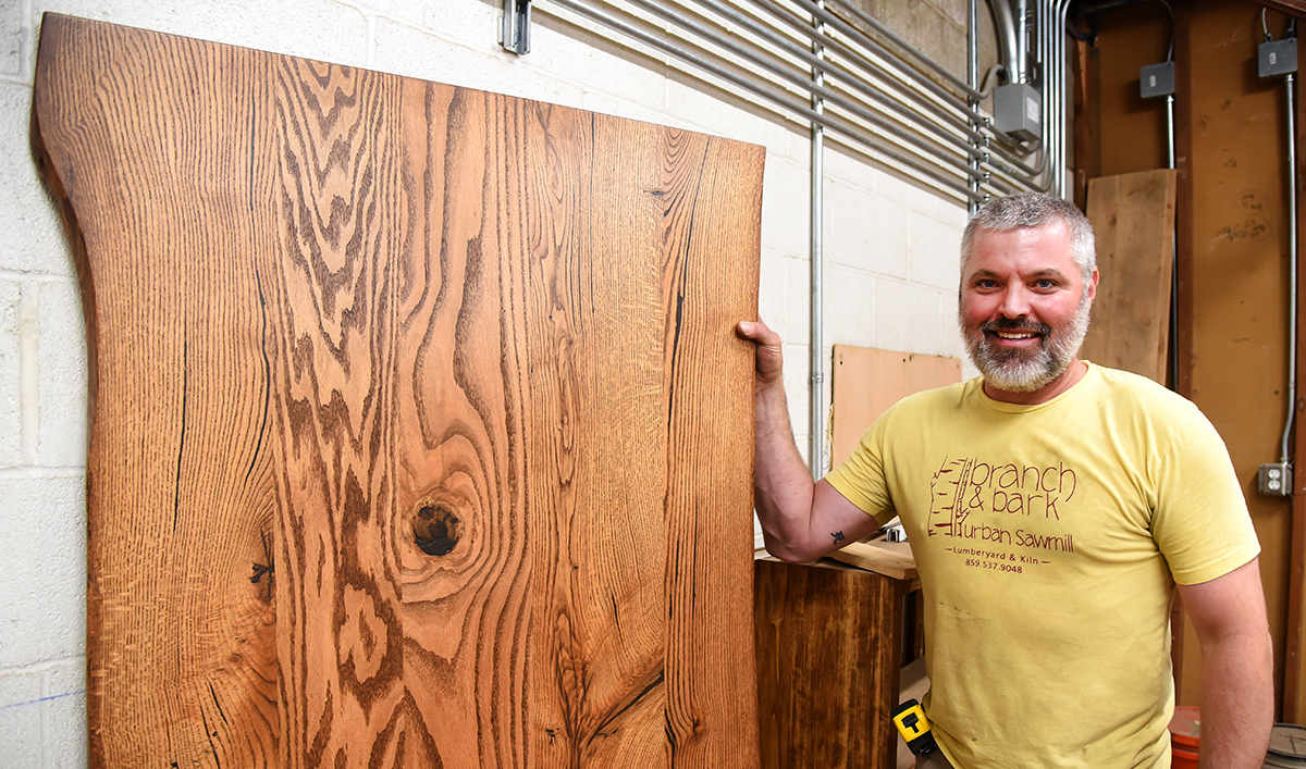 Lexington sawmill making Transylvania cafe tables from local trees