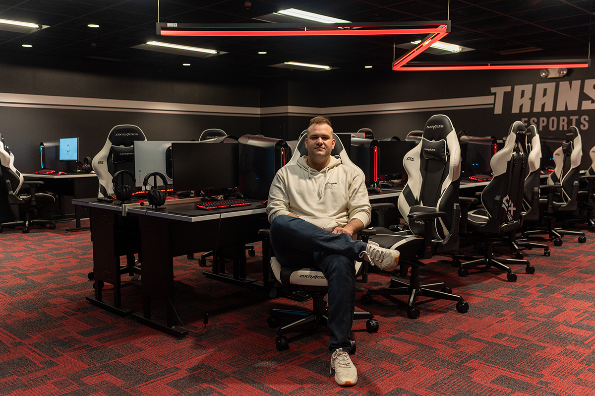 person in esports arena