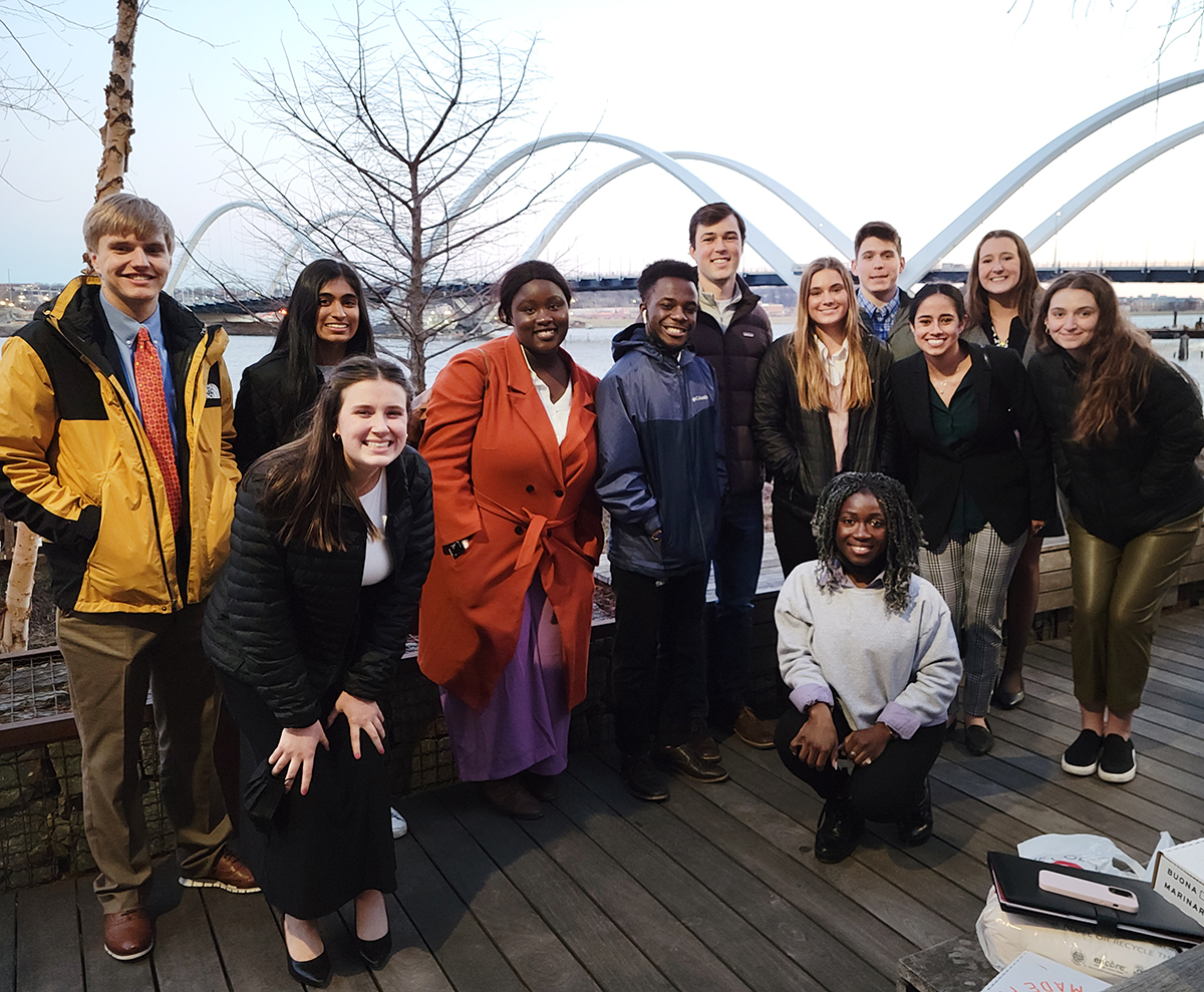 Transylvania students visit with Alumni on Location in D.C. for spring break