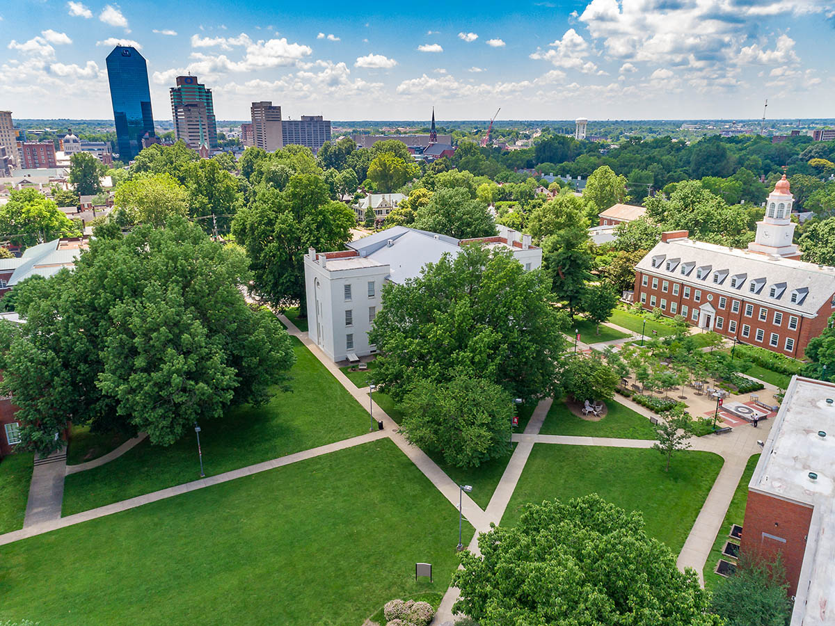 overhead photo of campus
