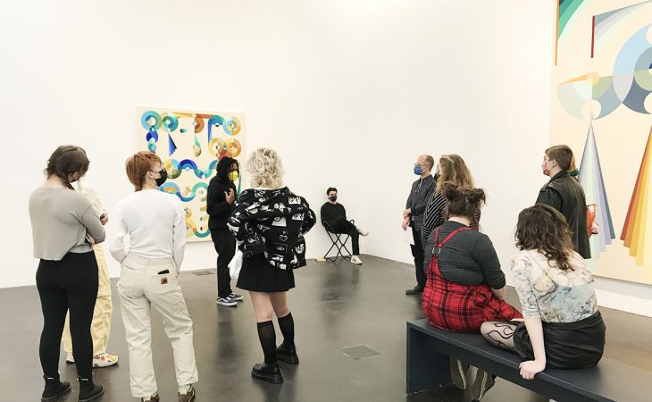 people in a gallery