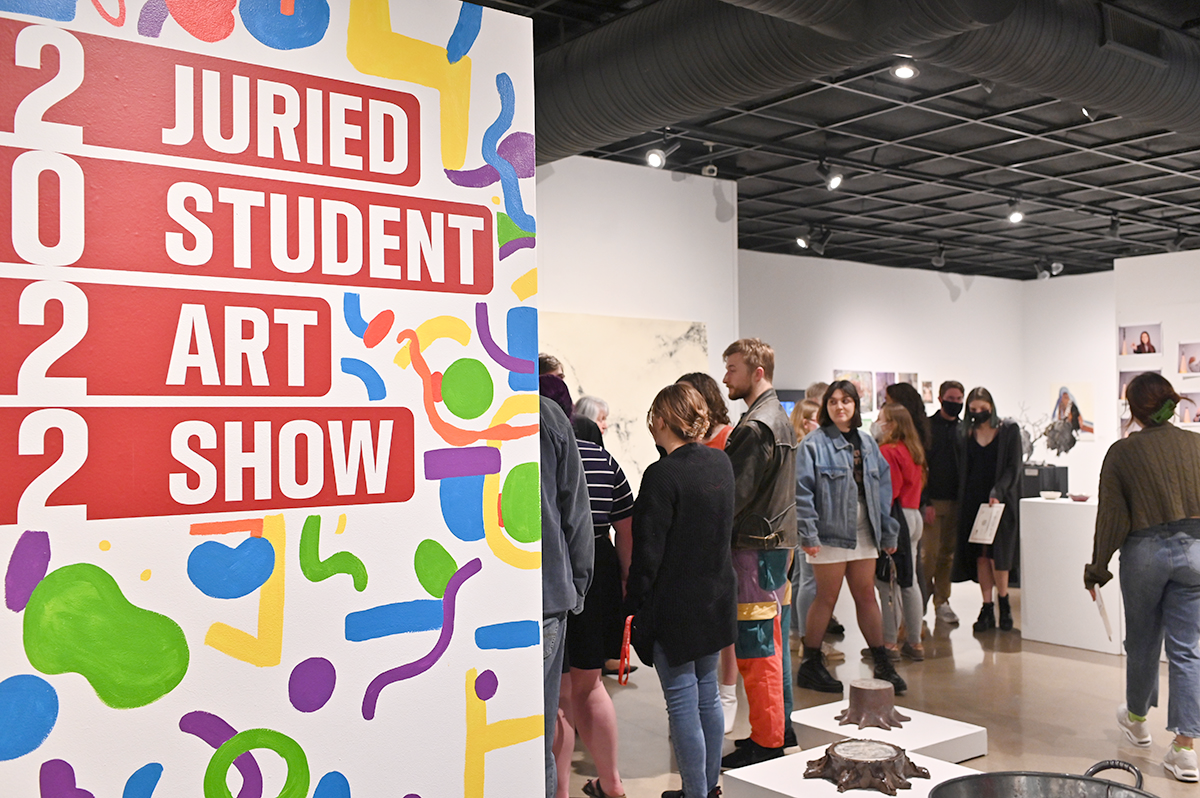 people in a gallery