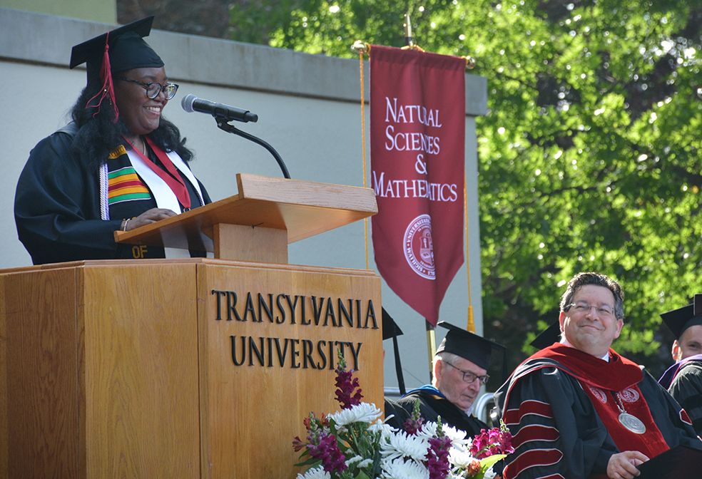 Transylvania student challenges Class of 2022 to “change mindsets”