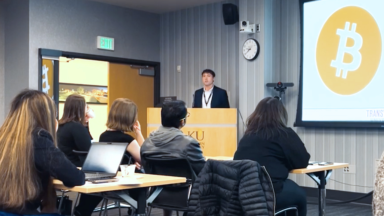 person giving a presentation