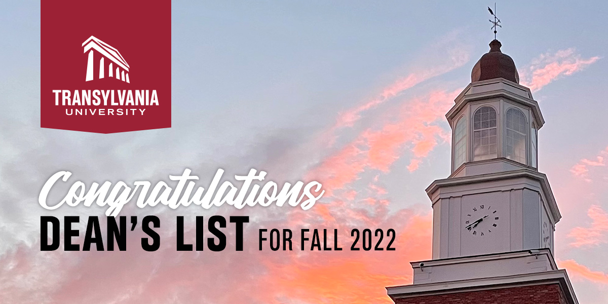 Congratulations! Dean's List for fall 2022
