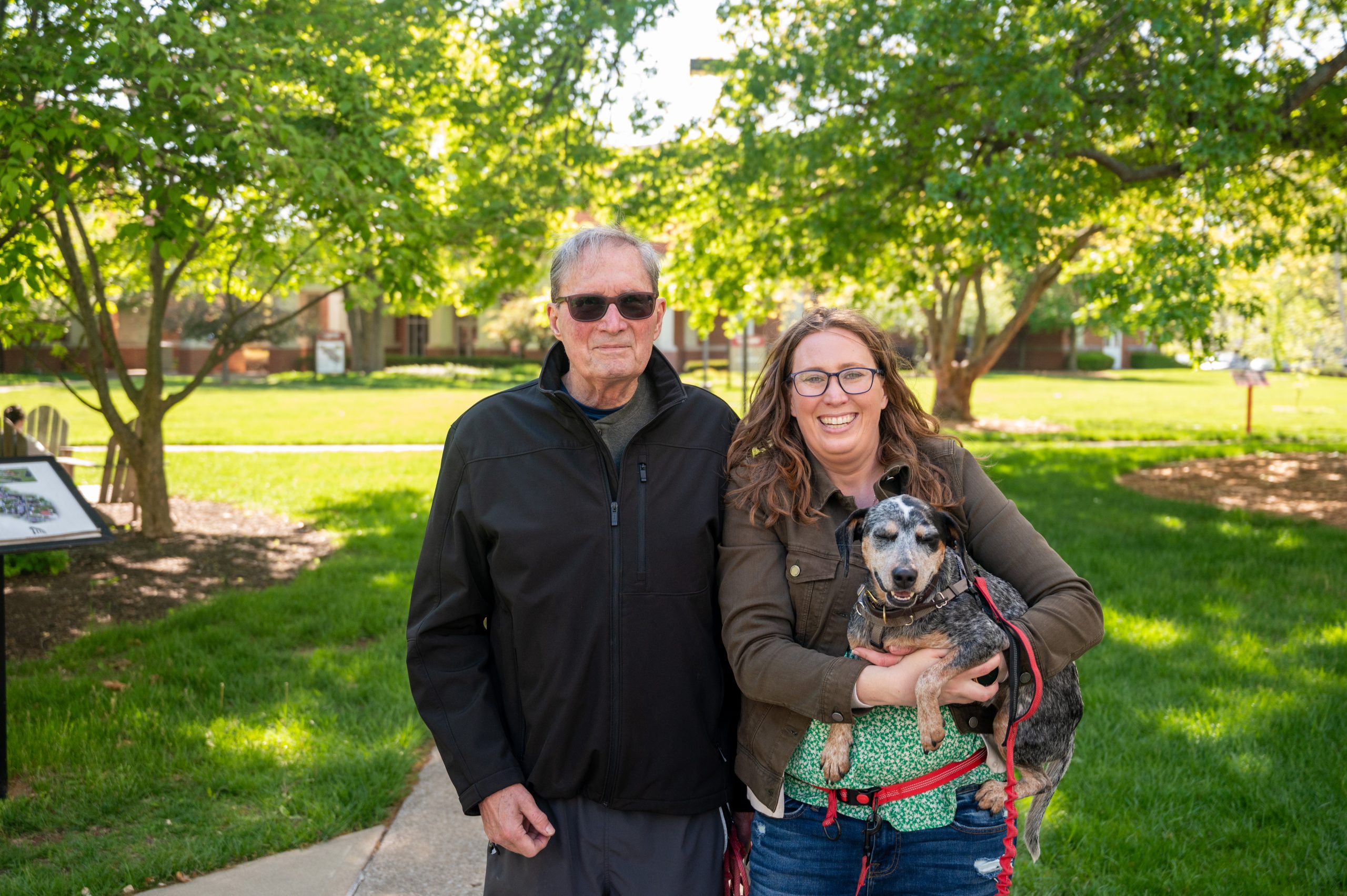 Jack and Ellen Furlong with Ellen's dog, Olive.