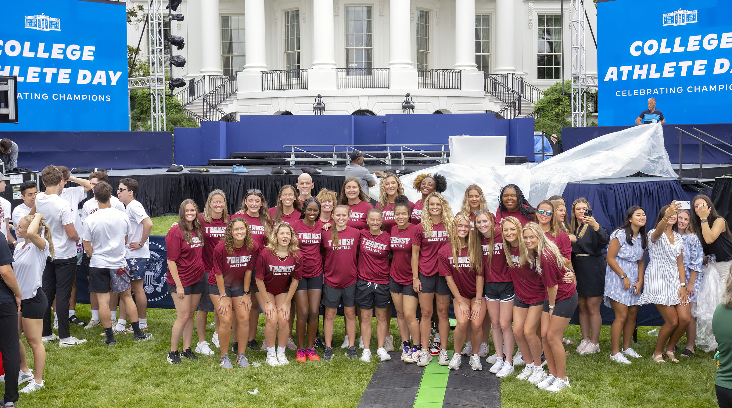 Transylvania women's basketball team at the White House.