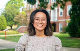 headshot of a student on campus