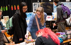 Students browse at the 2022 Makers Market