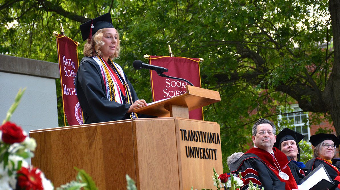 Transylvania University student commencement speaker Alicyn Croley