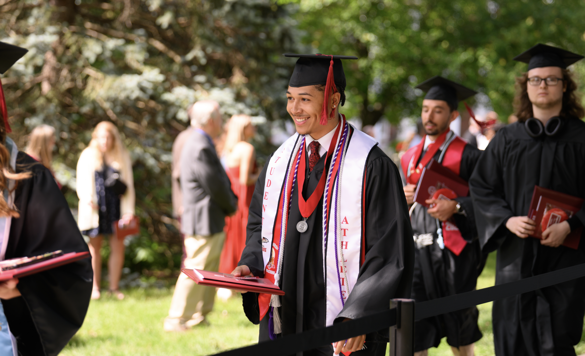 students at commencement