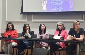 panelists on a stage