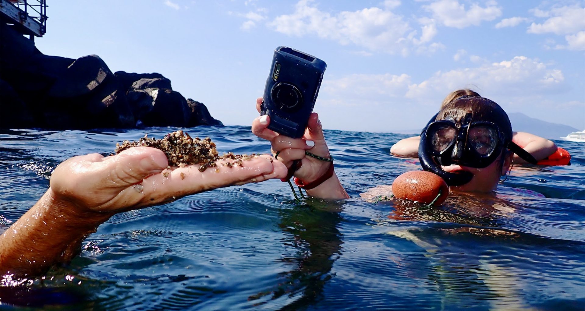 students snorkeling