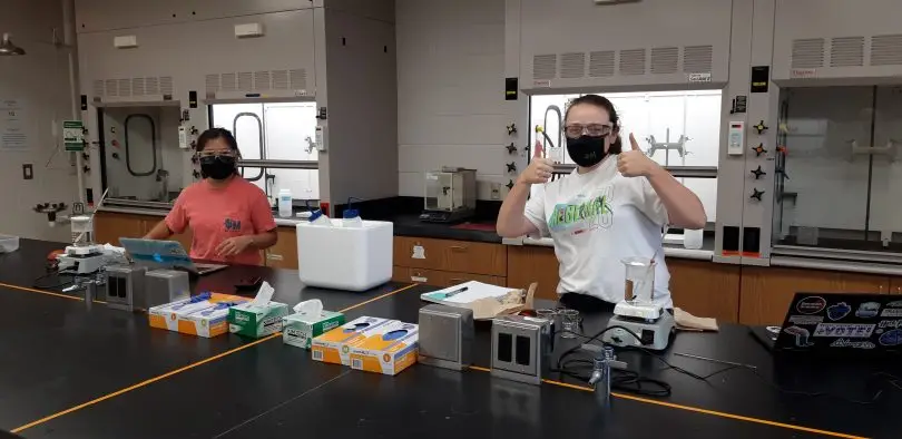 Illustrates additional safety measures in lab during COVID-19