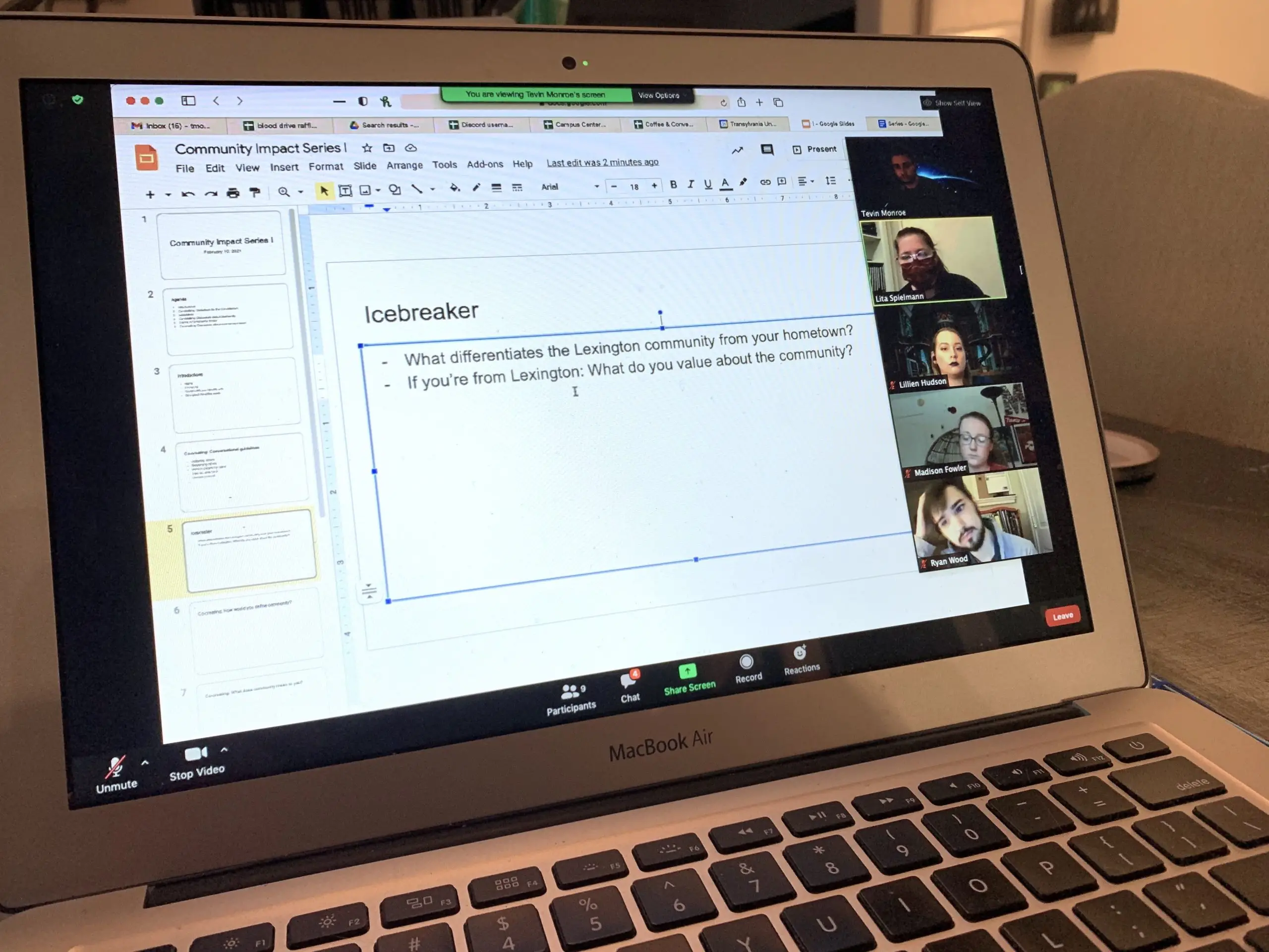 computer screen