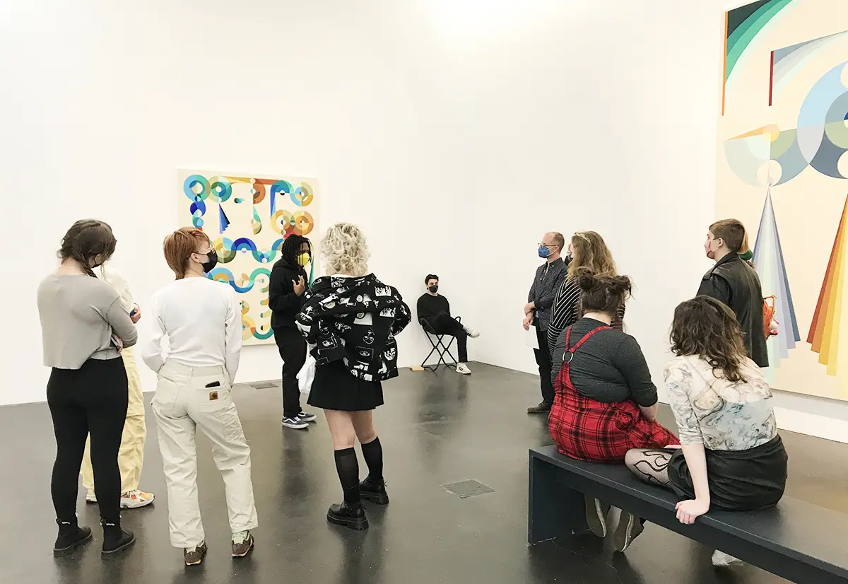 people in a gallery