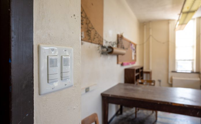 Occupancy sensors in art studio