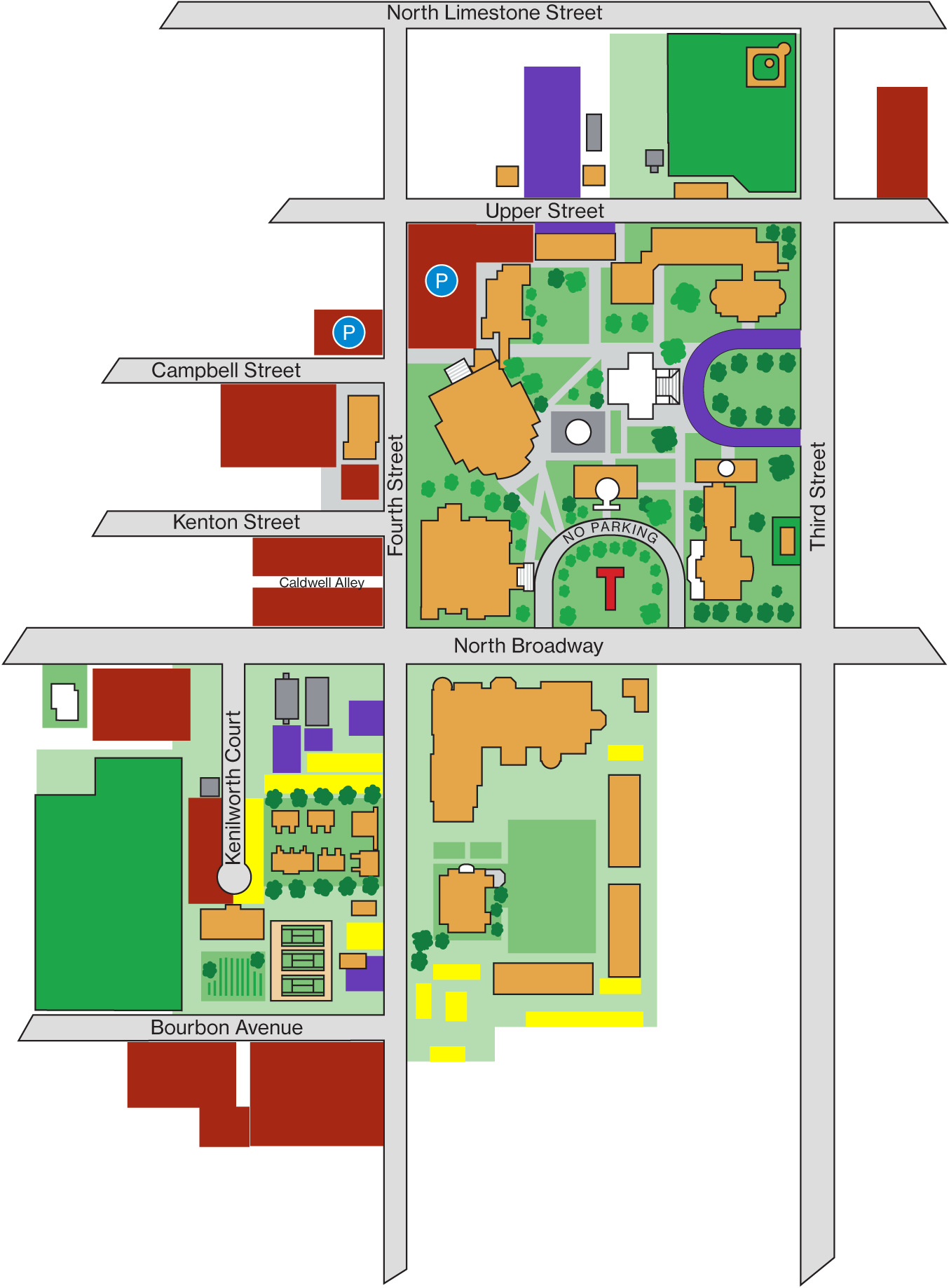 Transylvania University campus parking map