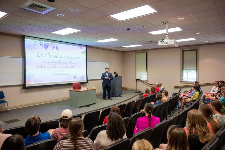 classroom in The Cowgill Center for Business, Economics and Education