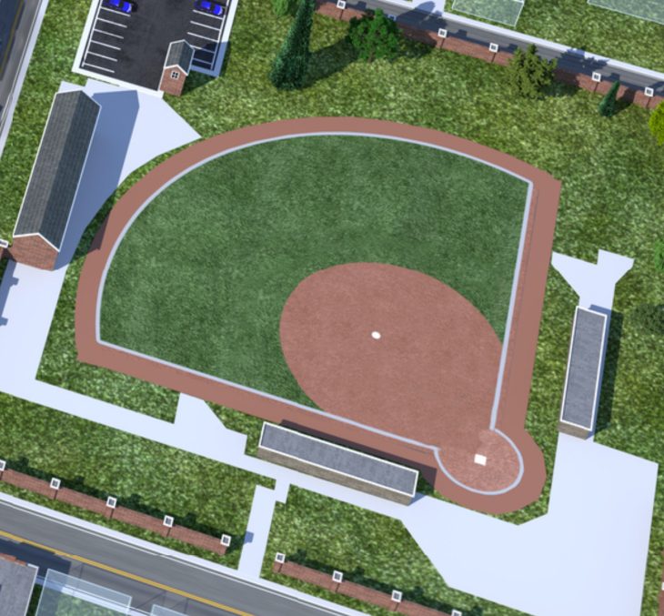 Arial Rendering of Hall Field