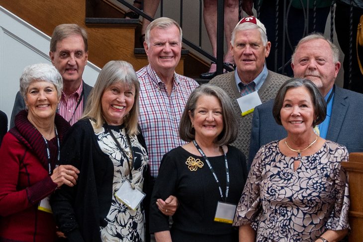 group at an alumni weekend event