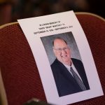 picture of David "Bear" Marthey taped to empty chair