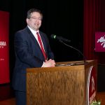 Brien Lewis addressing audience