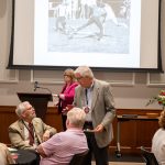 Alumni milling about