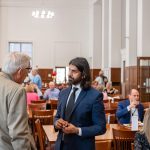 alumni having conversation