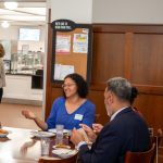 alumni having conversation