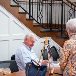 alumni having conversation