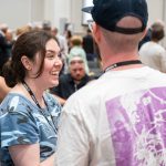 alumni having a conversation