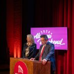 Brien Lewis introducing Jennifer A. Moore