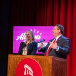 Brien Lewis introducing Jennifer A. Moore