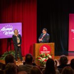 Brien Lewis introducing Jennifer A. Moore