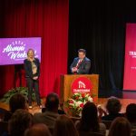 Brien Lewis introducing Jennifer A. Moore