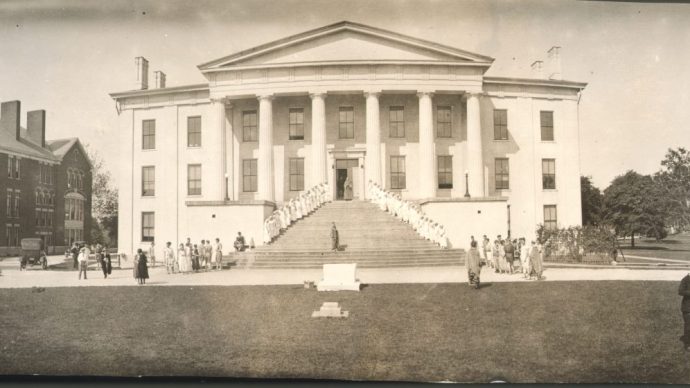 vintage photo of Old Morrison and surrounding buildings of the time